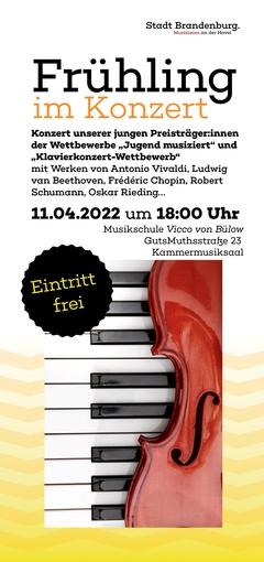 Die Einladung zum Konzert im Frühling