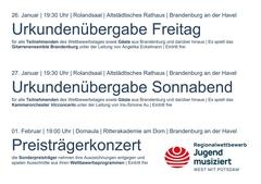 Die Rahmenveranstaltungen auf einen Blick