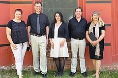 Hört auf Klaus, das Vokalquartett der Musikschule Vicco von Bülow mit seinem Leiter