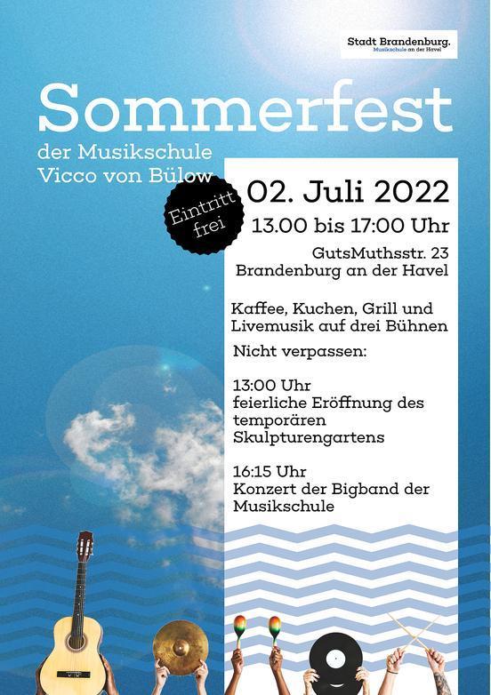 Das Plakat zum Sommerfest am 2. Juli 2022