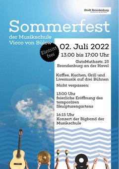 Das Plakat zum Sommerfest am 2. Juli 2022