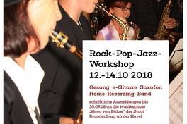 Rock Pop Jazz – Workshops im Oktober -Anmeldefrist verlängert!