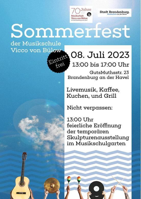 Plakat des Sommerfest 8. Juli 2023