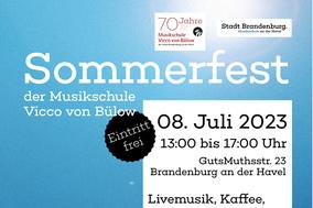 Plakat des Sommerfest 8. Juli 2023